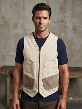 Nigel Cabourn Canvas Vest Men's Size 44